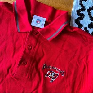 NFL Tampa Bay Buccaneers Red Polo Shirt mens size large L